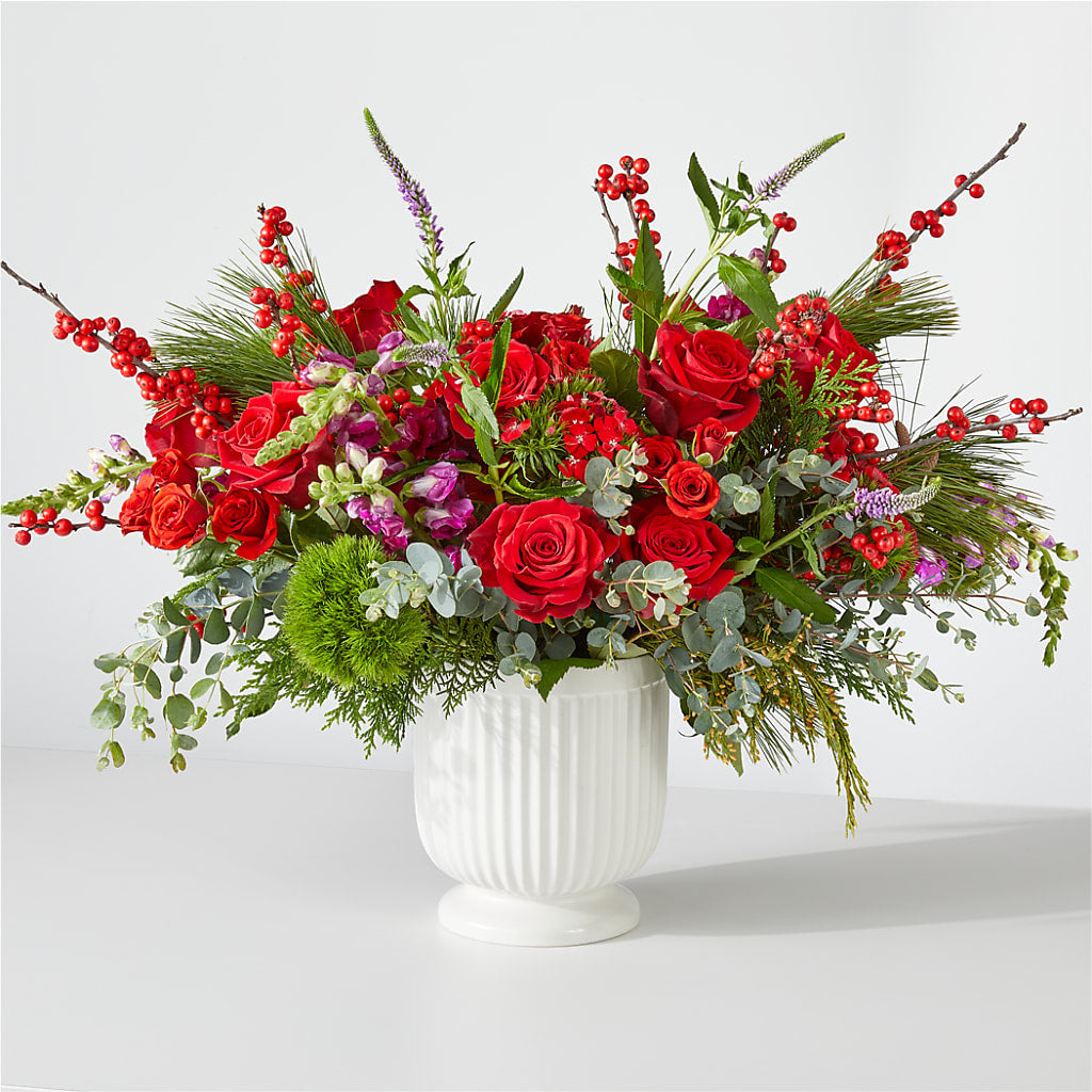 Big Red Bow Bouquet – HONEY BEES FLORAL & MORE, Lucedale MS