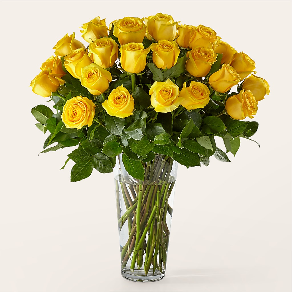 Long Stem Yellow Rose Bouquet – HONEY BEES FLORAL & MORE, Lucedale MS
