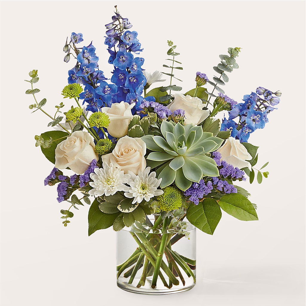 Cerulean Waves Bouquet – HONEY BEES FLORAL & MORE, Lucedale MS