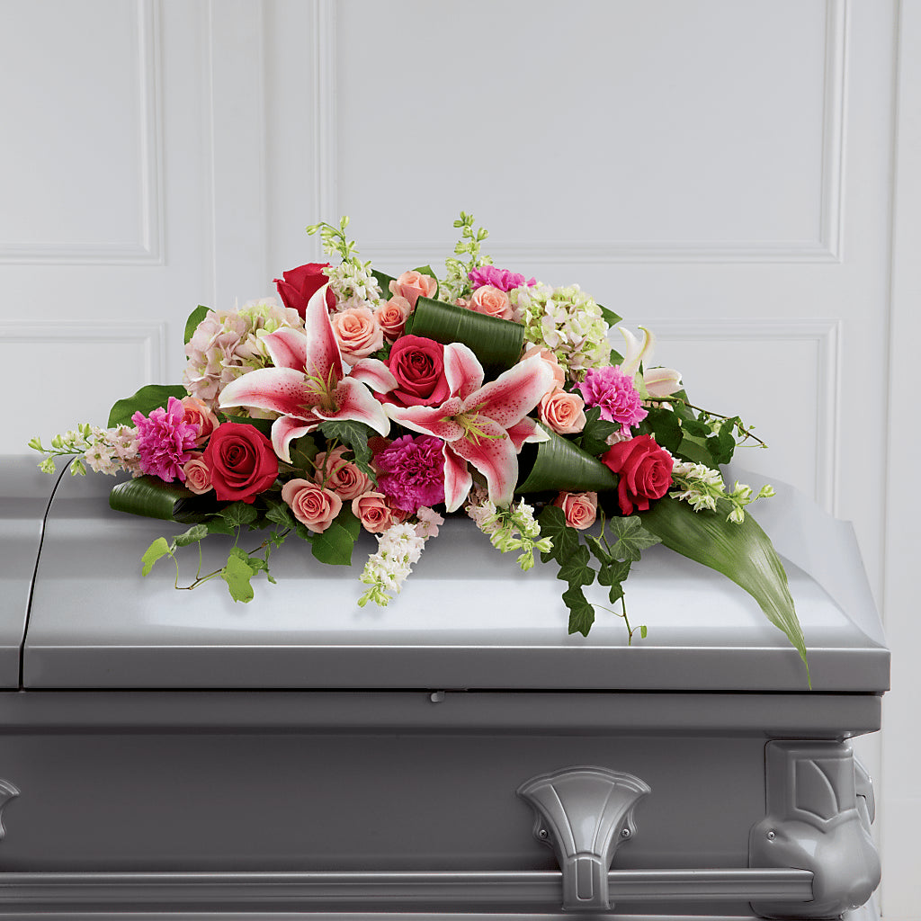 Splendid Grace Casket Spray – HONEY BEES FLORAL & MORE, Lucedale MS