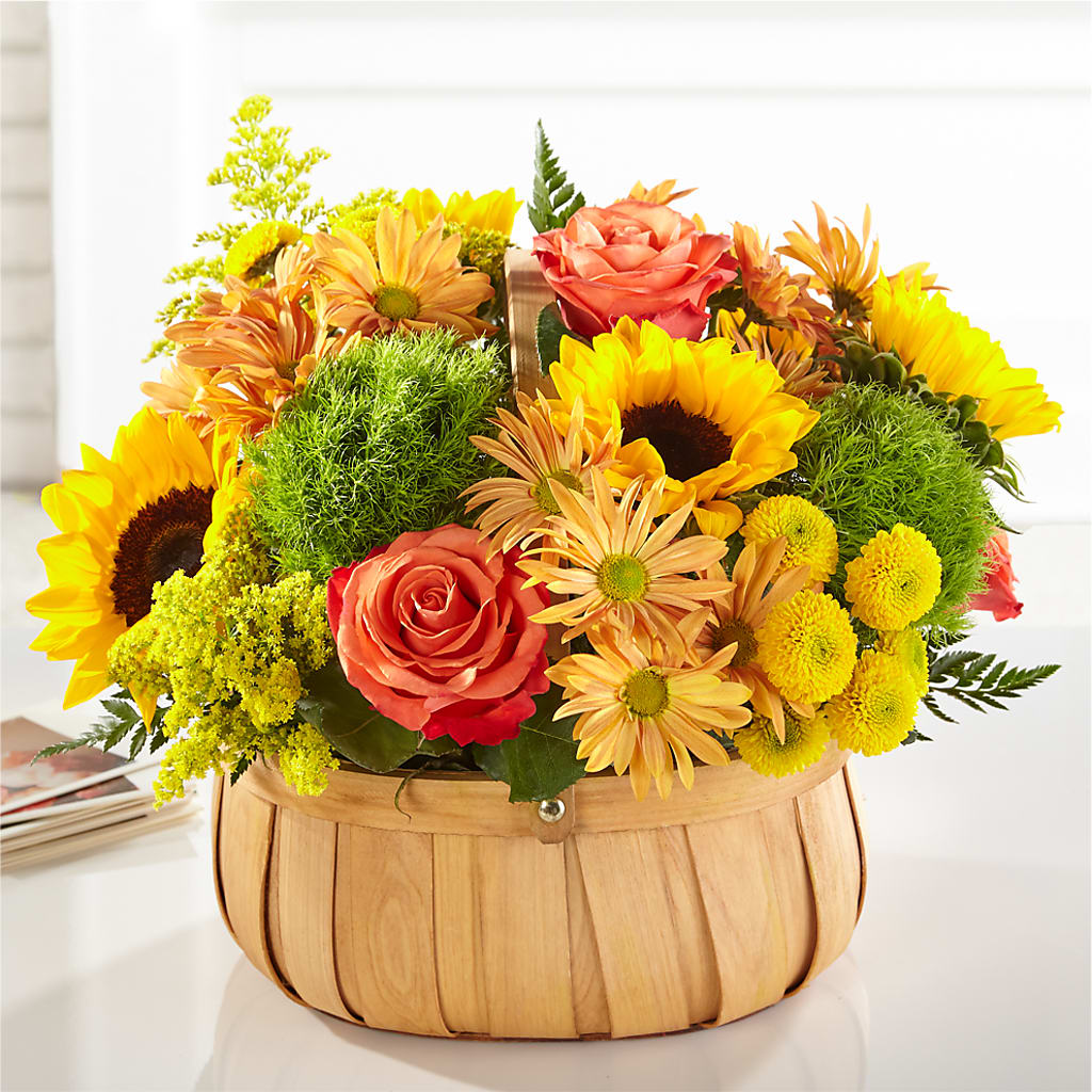 Harvest Sunflower Basket – HONEY BEES FLORAL & MORE, Lucedale MS