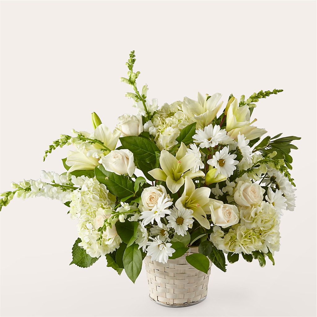 Ivory Elegance Floral Basket – HONEY BEES FLORAL & MORE, Lucedale MS
