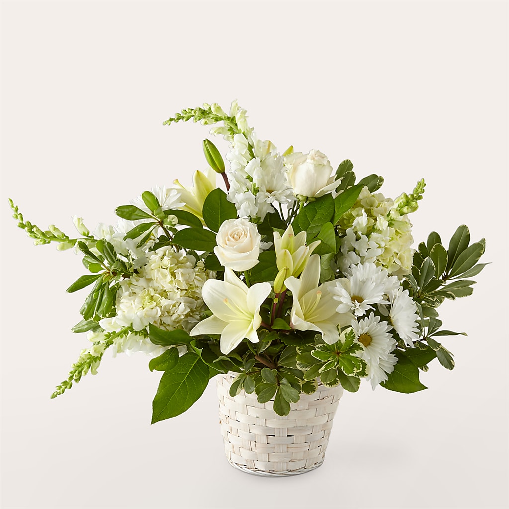Ivory Elegance Floral Basket – HONEY BEES FLORAL & MORE, Lucedale MS