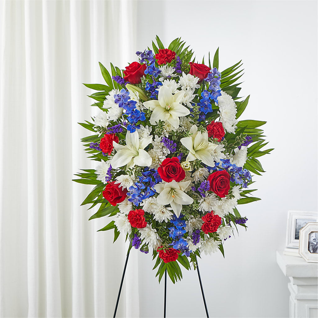 Cherished Service Standing Spray – HONEY BEES FLORAL & MORE, Lucedale MS