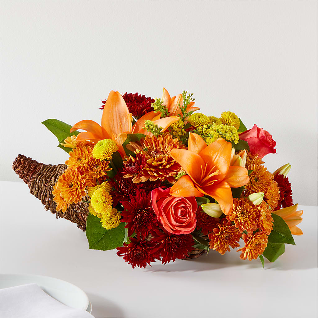Bouquet of Blessings Cornucopia – HONEY BEES FLORAL & MORE, Lucedale MS