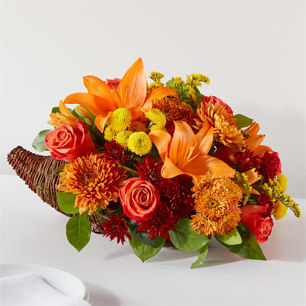 Bouquet of Blessings Cornucopia – HONEY BEES FLORAL & MORE, Lucedale MS