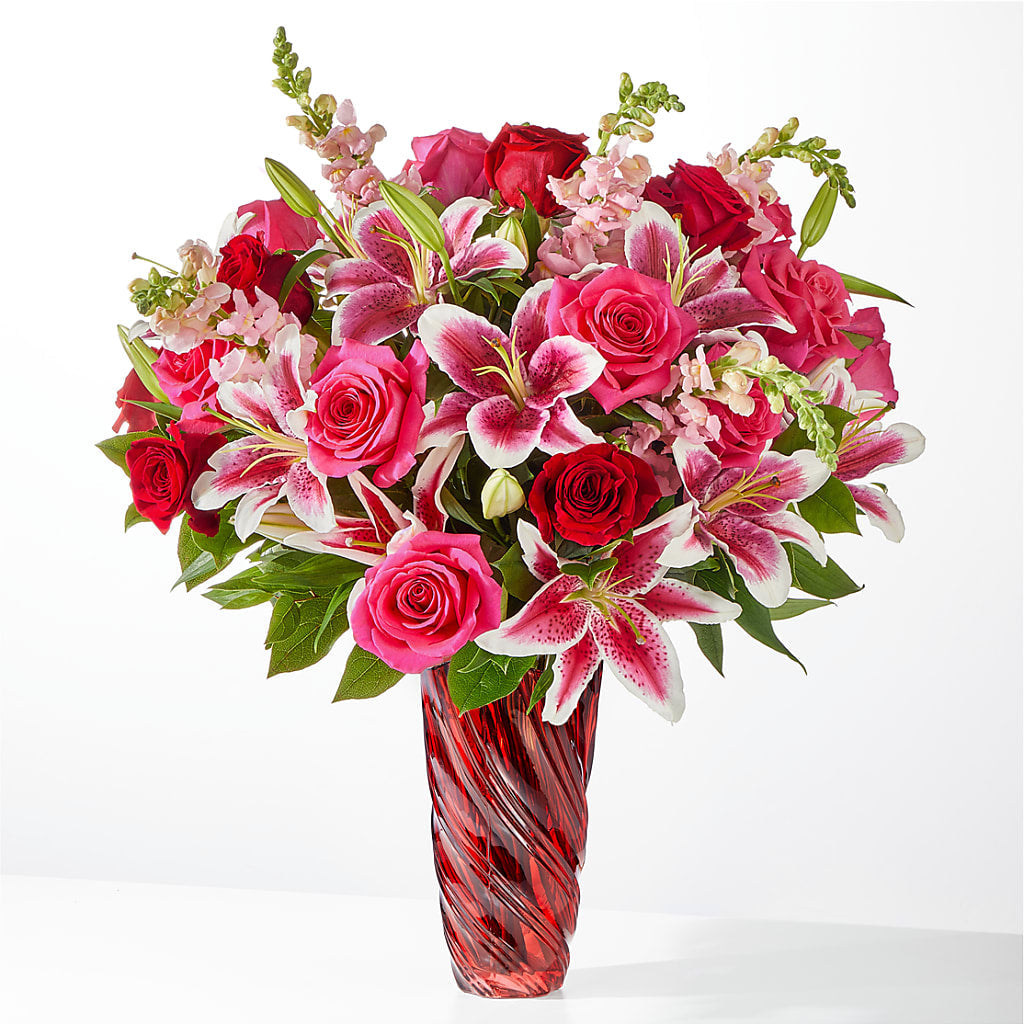 Always You Bouquet with Luxe Swirl Vase – HONEY BEES FLORAL & MORE, Lucedale MS