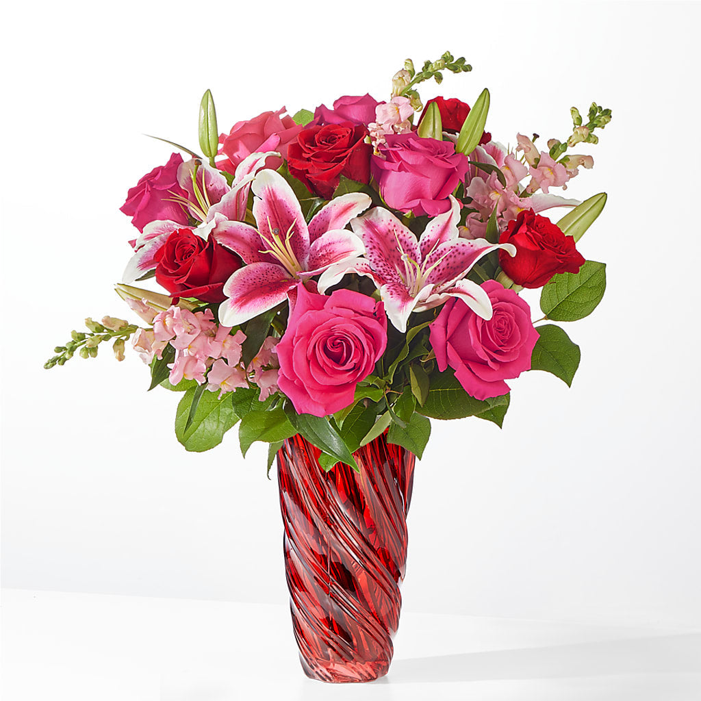 Always You Bouquet with Luxe Swirl Vase – HONEY BEES FLORAL & MORE, Lucedale MS