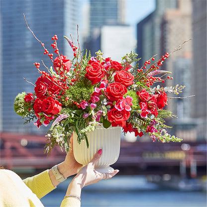 Big Red Bow Bouquet – HONEY BEES FLORAL & MORE, Lucedale MS