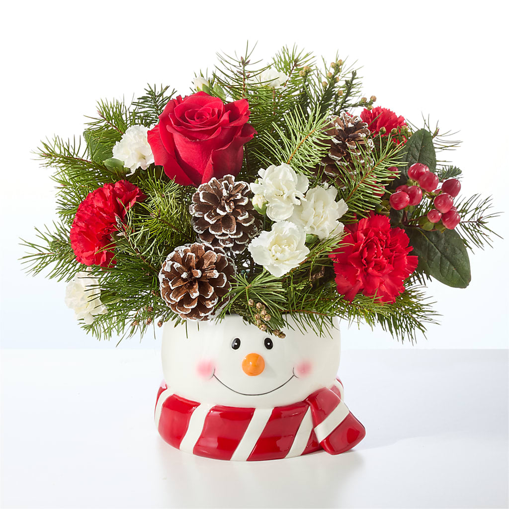 Jolly Snowman Bouquet – HONEY BEES FLORAL & MORE, Lucedale MS