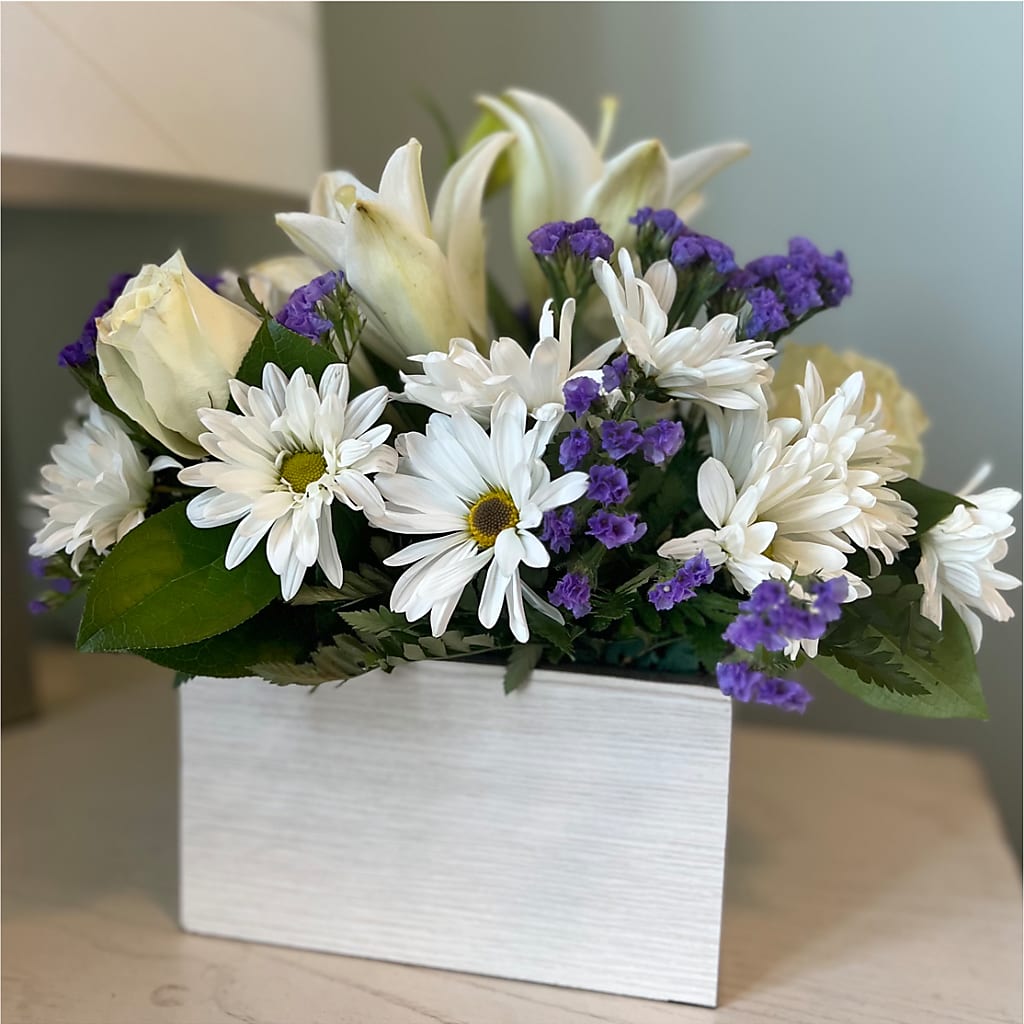 Beyond Blue Box Bouquet – HONEY BEES FLORAL & MORE, Lucedale MS
