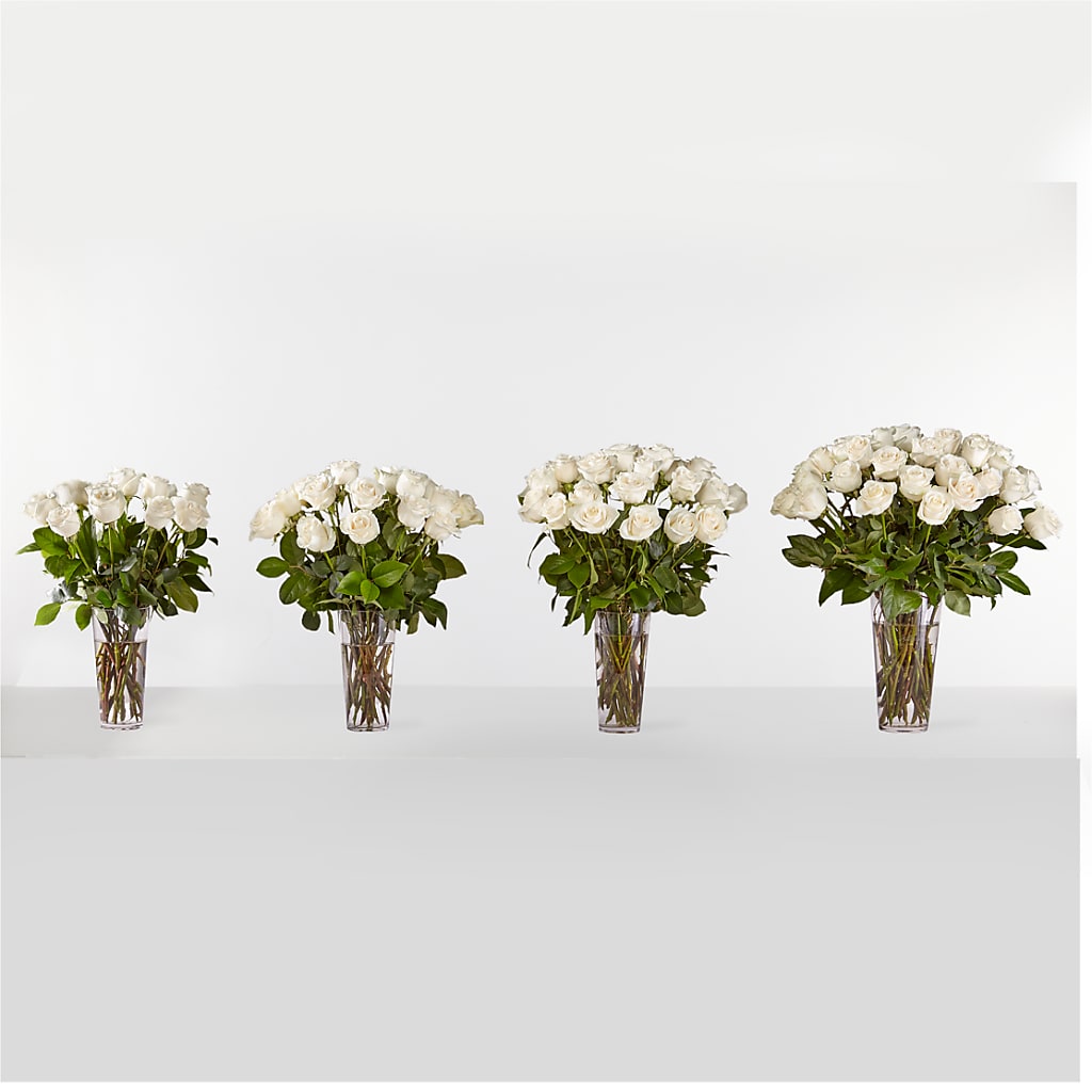 Long Stem White Rose Bouquet – HONEY BEES FLORAL & MORE, Lucedale MS