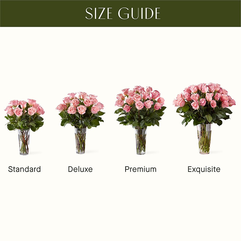 Long Stem Pink Rose Bouquet – HONEY BEES FLORAL & MORE, Lucedale MS