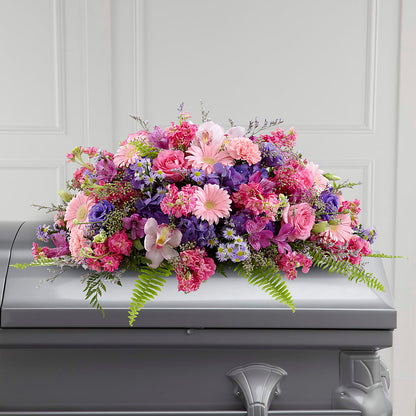 Glorious Garden Casket Spray – HONEY BEES FLORAL & MORE, Lucedale MS