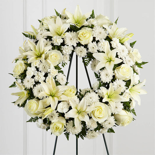 Treasured Tribute Wreath – HONEY BEES FLORAL & MORE, Lucedale MS