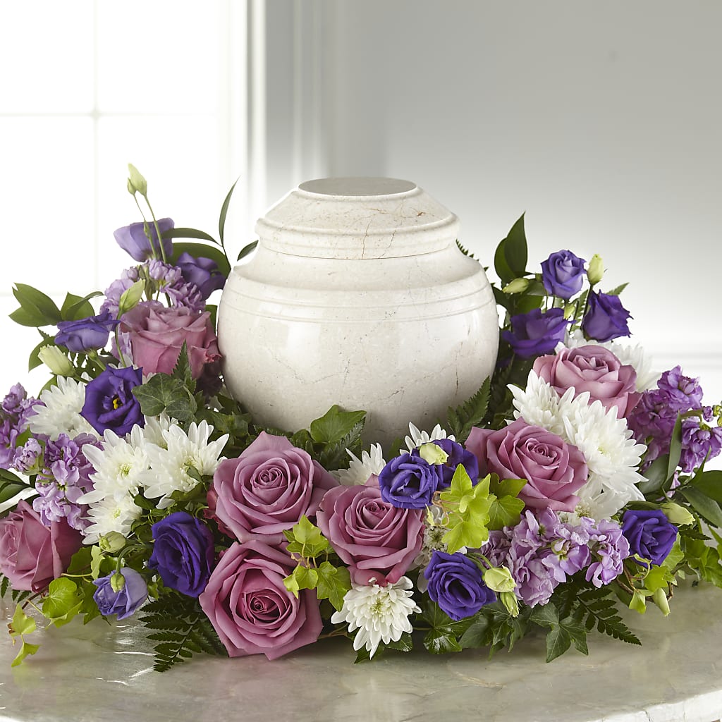 Blooming Sympathy Cremation Adornment – HONEY BEES FLORAL & MORE, Lucedale MS