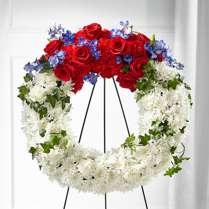 Patriotic Passion Wreath – HONEY BEES FLORAL & MORE, Lucedale MS