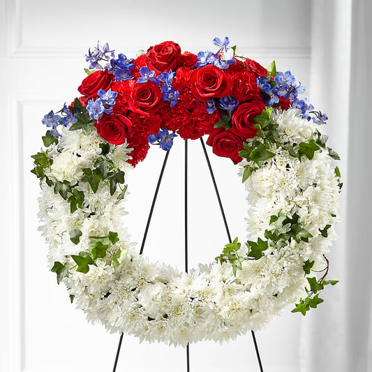 Patriotic Passion Wreath – HONEY BEES FLORAL & MORE, Lucedale MS