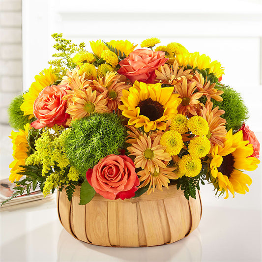 Harvest Sunflower Basket – HONEY BEES FLORAL & MORE, Lucedale MS