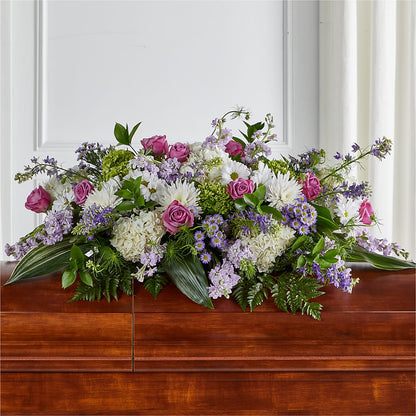 Meadows of Serenity Casket Spray – HONEY BEES FLORAL & MORE, Lucedale MS