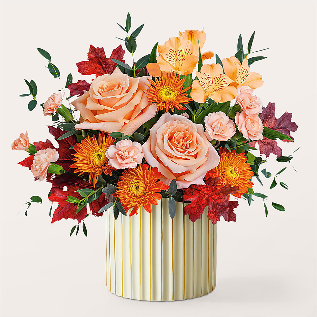 Spiced Latte Bouquet with Ivory Vase – HONEY BEES FLORAL & MORE, Lucedale MS