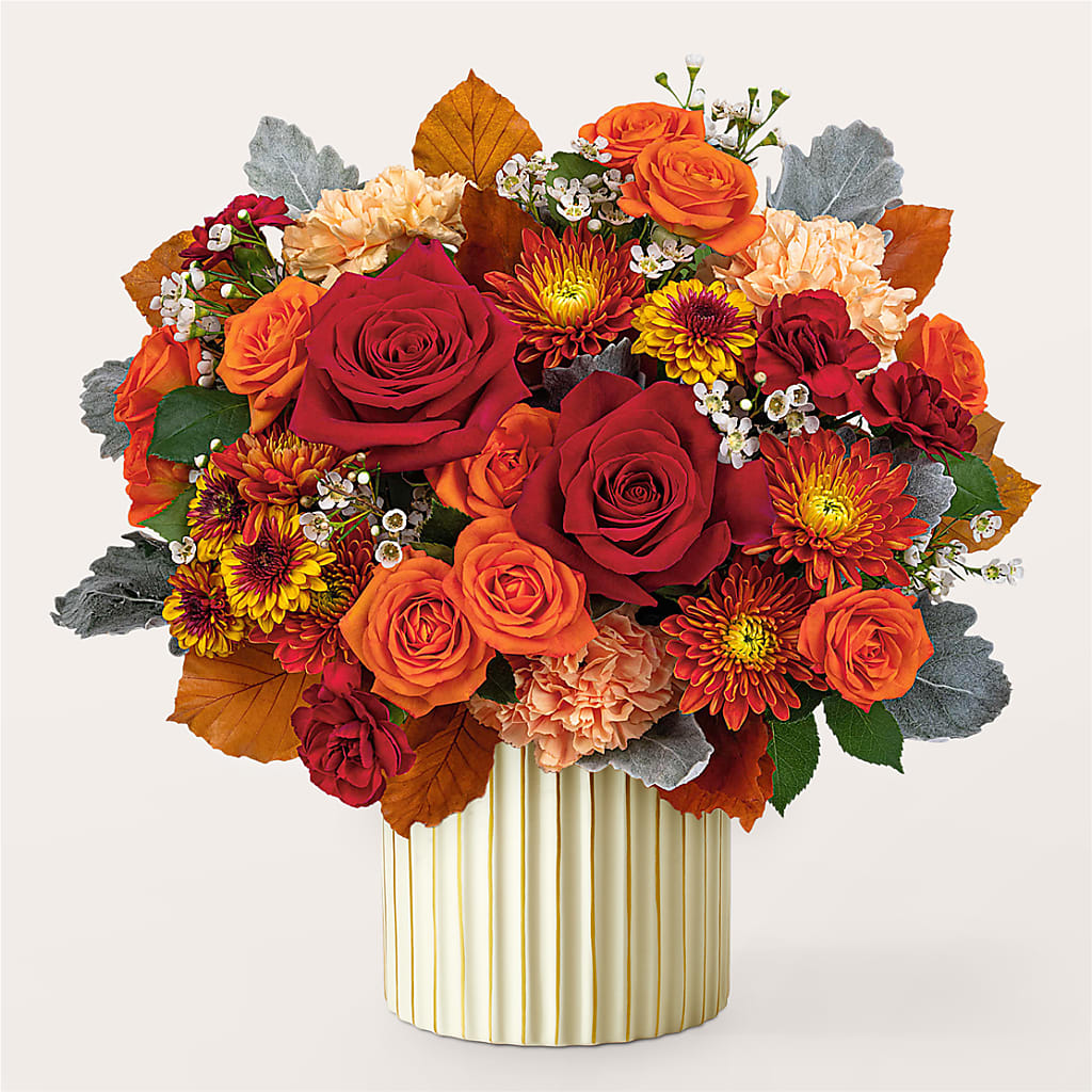 Merlot Bouquet with Ivory Vase – HONEY BEES FLORAL & MORE, Lucedale MS