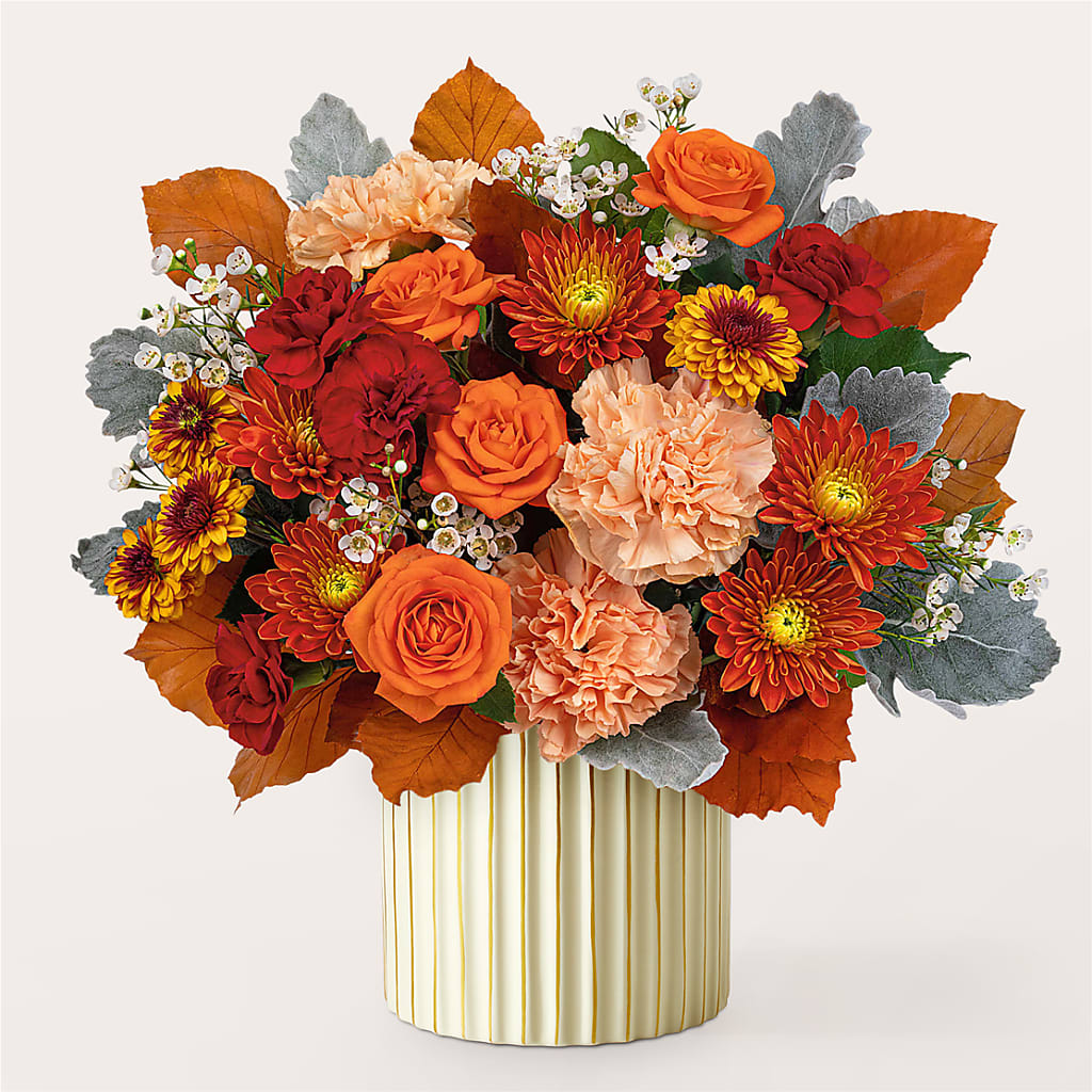 Merlot Bouquet with Ivory Vase – HONEY BEES FLORAL & MORE, Lucedale MS