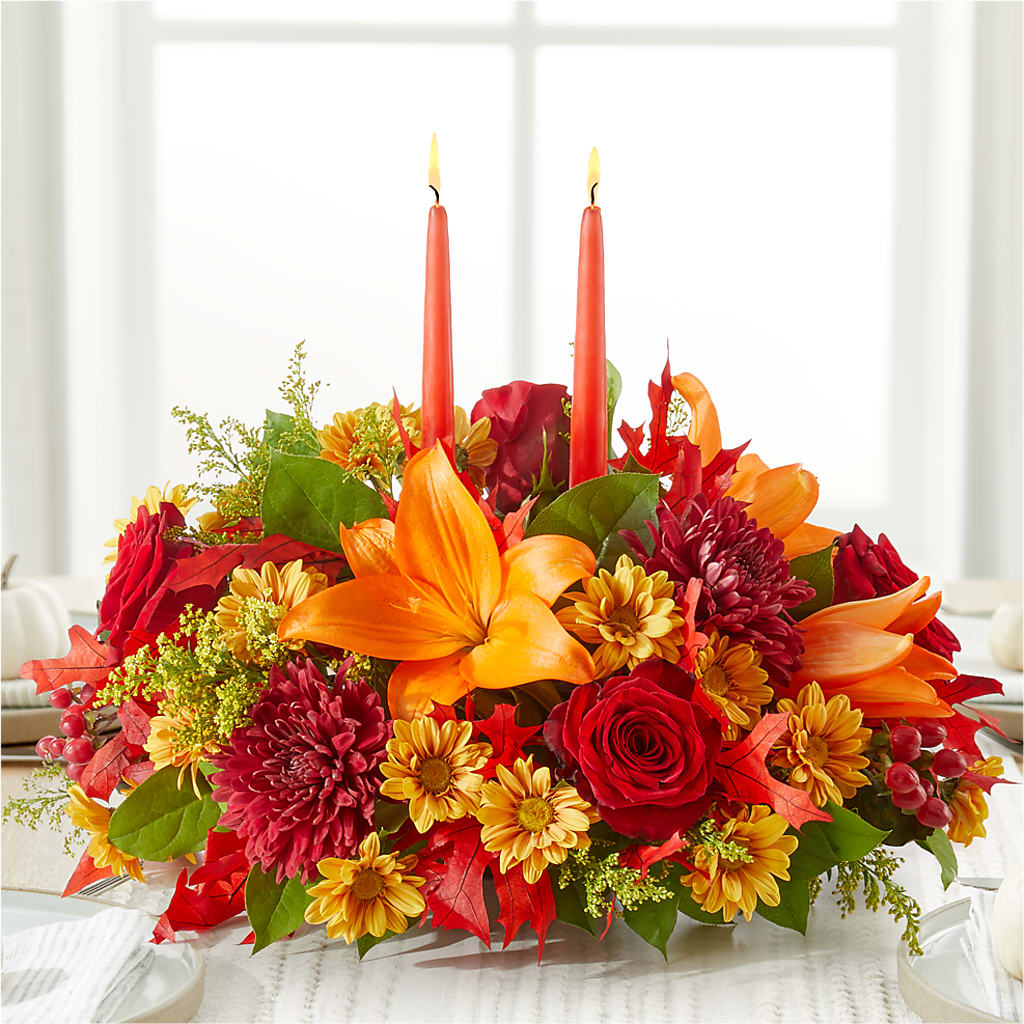 Autumn's Embrace Centerpiece – HONEY BEES FLORAL & MORE, Lucedale MS