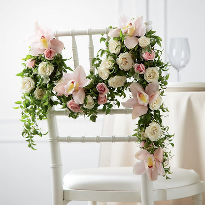 Orchid Rose Chair Décor – HONEY BEES FLORAL & MORE, Lucedale MS