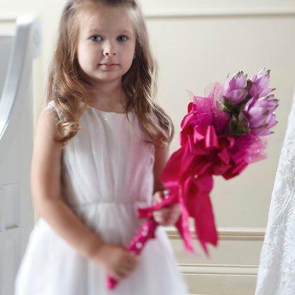 Sparkle Pink Flower Girl Bouquet – HONEY BEES FLORAL & MORE, Lucedale MS